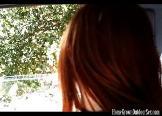 Homegrownoutdoorsex Redhead Fucked Outdoors