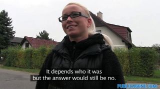 Publicagent Slutty Blonde In Glasses Fucks