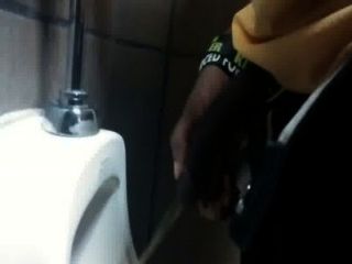 Caught Big Dick Black Guy Pissing