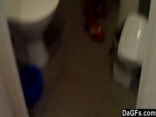 Amateur Couple Having Fun In The Bathroom