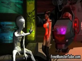 3d Babe Sucks Cock And Gets Fucked By An Alien