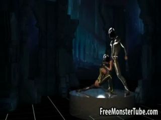 3d Cartoon Tron Babe Sucks Cock And Gets Fucked