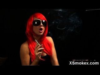 Alluring Smoking Fetish Gal Hilarious Sex