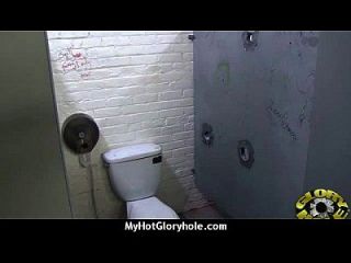 Black Chick Gives Gloryhole Blowjob 30