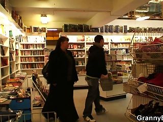 Fat Mature Bookworm Is Seduced And Fucked By Young Guy