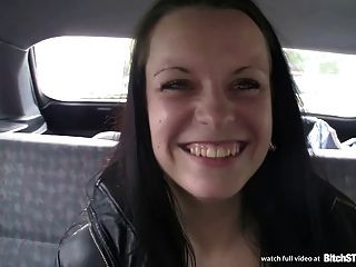 Bitch Stop - Pretty Brunette Picked Up In Car Park