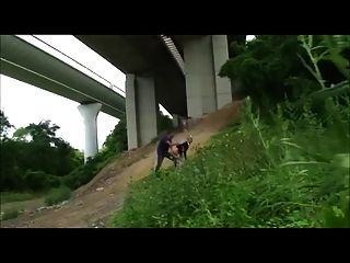 Hot Schoolgirl Fucked Outdoors Under The Highway