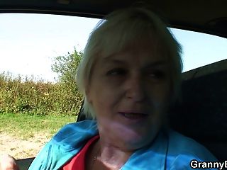 Old Granny Getting Nailed In The Car