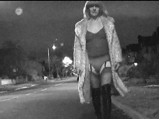 Night Streetwalking Tranny Hooker