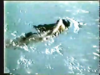 A Amputee Swimming Girl With Hairy Armpits