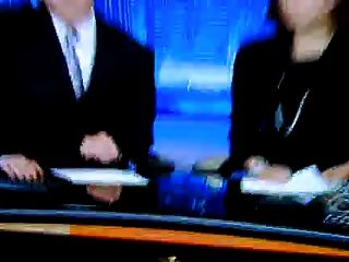 Reporter Showing Sexy Feet And High Heels (soundless)
