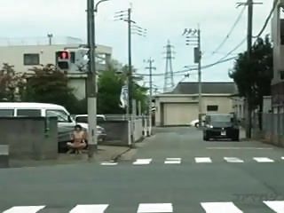 Bold Japanese Woman Flashing & Fucking In Public