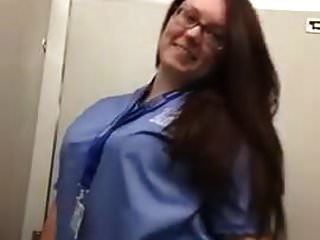 Nurse Flashing Her Goodies