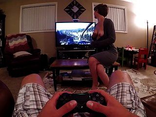 Sucking His Cock Dry While He Plays Ps4